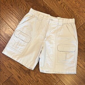 Savane Light Beige Cargo Shorts for Men